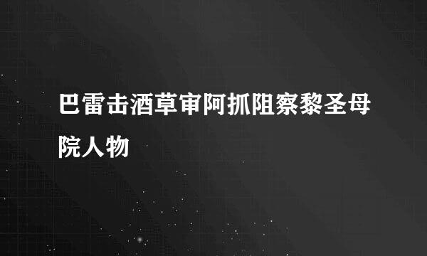 巴雷击酒草审阿抓阻察黎圣母院人物