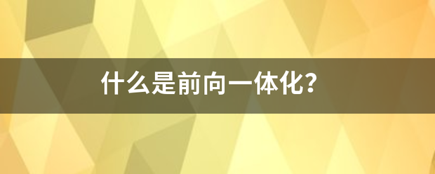 什么是前向来自一体化？