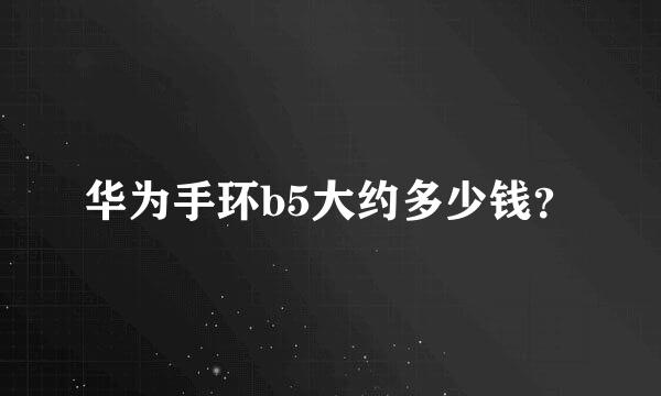 华为手环b5大约多少钱？