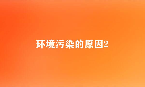 环境污染的原因2