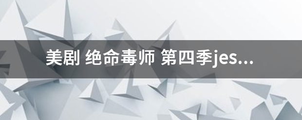 美剧 绝命毒师 第四季jesse pinkman